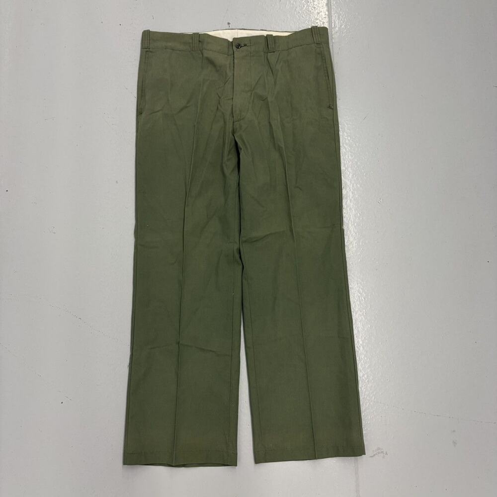 Vintage 60s Sears Green Sanforized Workwear Chinos 36x28
